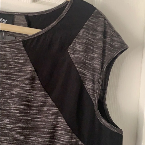 Mossimo black gray marled dress shirt top XL - Picture 2 of 7